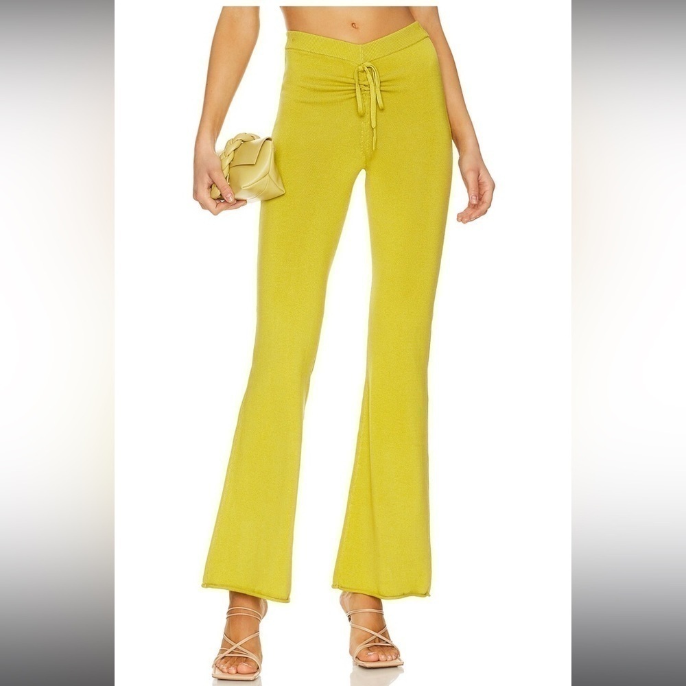 Camila Coelho from REVOLVE Aziza Pants in Light Green Chartreuse
